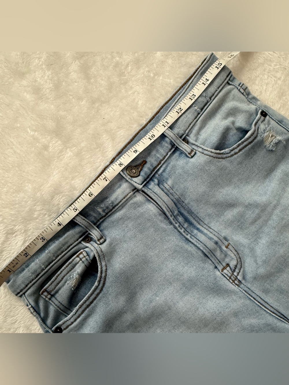 Altar'd State Hidden LA Baggy Wide Leg Jeans - Light Wash - Picture 9 of 12